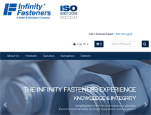 Tablet Screenshot of infinityfasteners.com